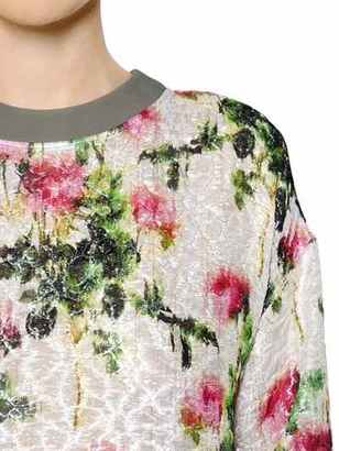 Antonio Marras Floral Printed Organza & Lurex Dress