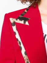 Thumbnail for your product : Dolce & Gabbana Leopard Print Trim Blazer Jacket