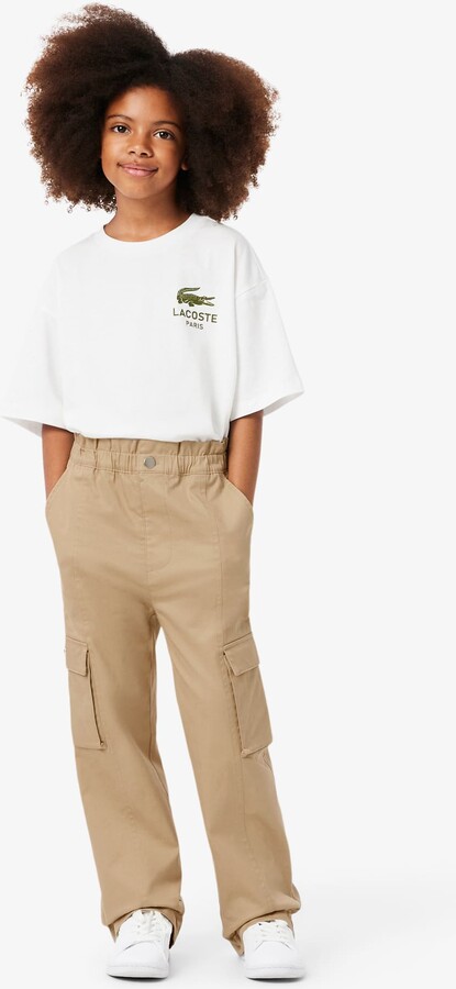 Girls' Cotton Twill Cargo Pants
