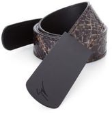 Thumbnail for your product : Giuseppe Zanotti Snake-Embossed Leather Plaque Belt