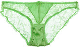 Thumbnail for your product : Mimi Holliday Apple Tart lace and silk-satin briefs