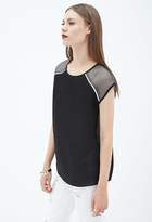 Thumbnail for your product : Forever 21 Metallic Mesh-Paneled Top