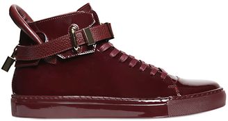 Buscemi Clip Patent Leather High Top Sneakers