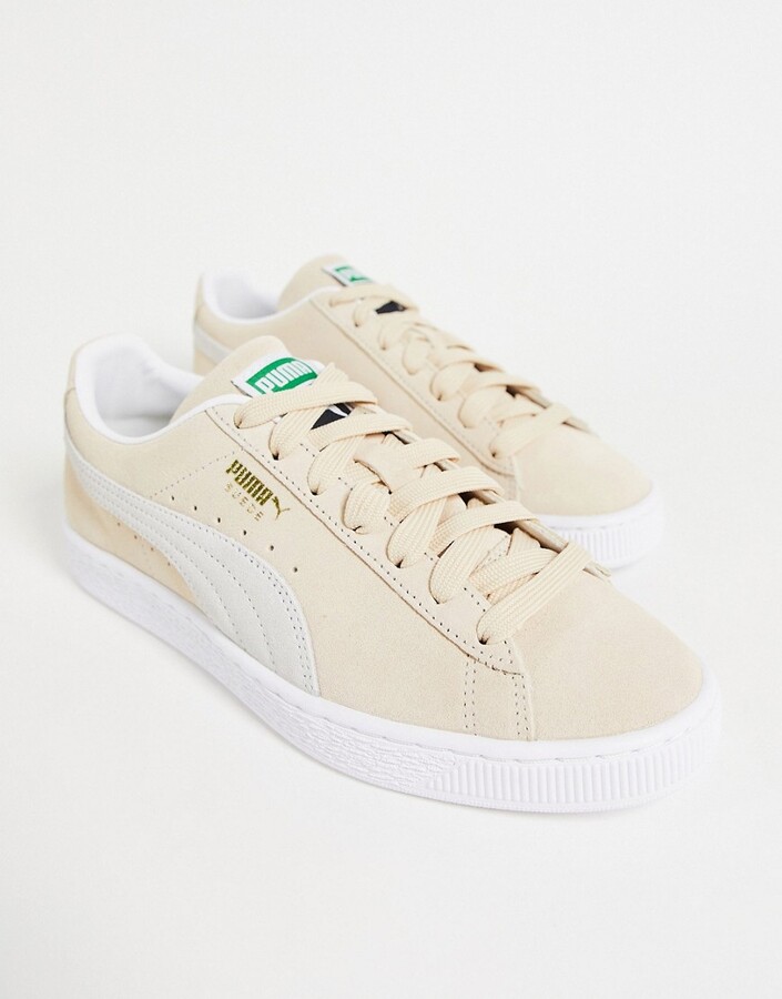 puma suede classic trainers in beige