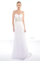 Thumbnail for your product : Alyce Paris - Strapless Ruched Sweetheart Beaded Long Chiffon Dress 1006