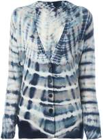 Thumbnail for your product : Raquel Allegra shred back tie-dye cardigan