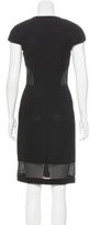 Thumbnail for your product : L'Agence Mesh-Accented Knee-Length Dress