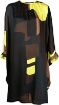 Thumbnail for your product : Gianluca Capannolo Graphic-Print Satin Dress