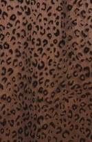 Thumbnail for your product : Endless Rose Leopard Print Front Tie Velvet Burnout Blouse