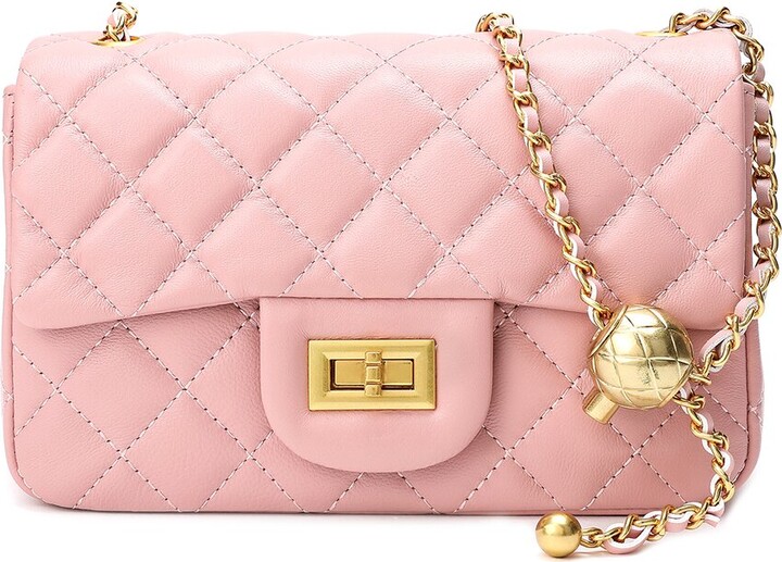 Tiffany & Fred Paris Quilted Sheepskin Leather Crossbody