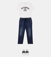 Thumbnail for your product : Dolce & Gabbana Children Logo cotton jersey T-shirt