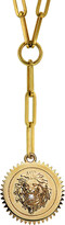 Thumbnail for your product : Foundrae Medium Strength Medallion On Classic FOB Yellow Gold Clip Chain Necklace