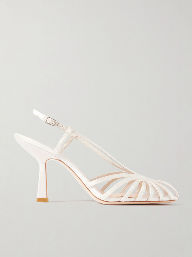 Loeffler Randall - Alexandra Satin Sandals - Cream