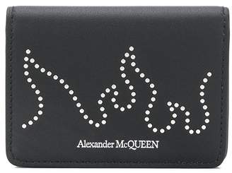 Alexander McQueen studded flame card holder