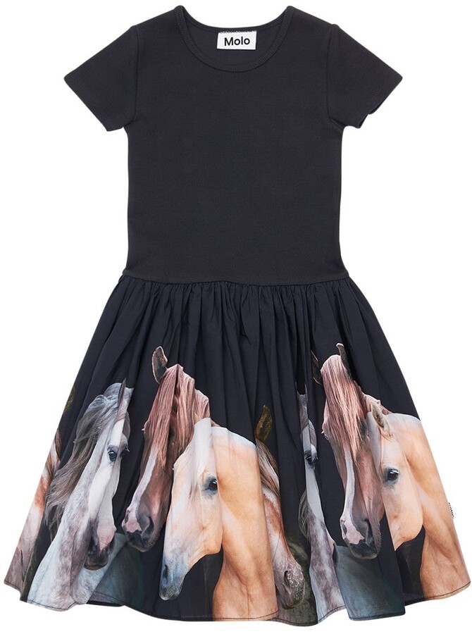 Molo Horse print organic cotton dress - ShopStyle