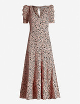 Thumbnail for your product : Reformation Cosa leopard-print crepe dress