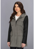 Thumbnail for your product : DKNY Four-Pocket Anorak w/ Faux Leather Sleeves