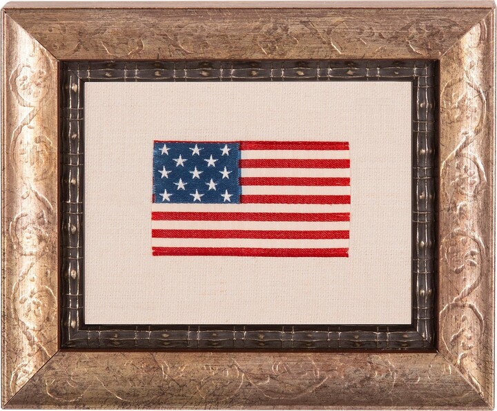 1stDibs 13 Star Woven Silk Ribbon, Ca 1876-1910