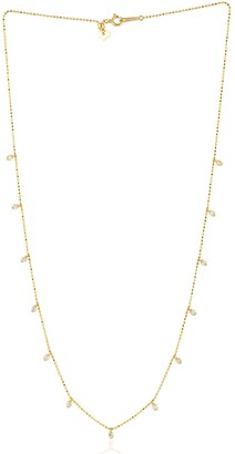 Artisan Natural Diamond Chain Necklace 18k Yellow Gold Jewelry