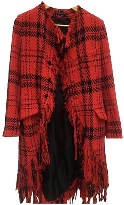Yohji Yamamoto Red Wool Coat for Women Vintage