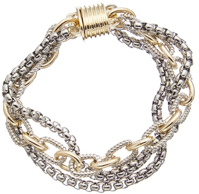 Juvell 18K Two-Tone Plated Bracelet