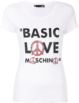 Love Moschino printed slogan T-shirt