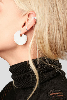 Saskia Diez Paillettes Silver Earrings - one size
