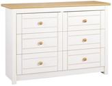 Thumbnail for your product : Alderley Ready Assembled Wide Chest Of 6 Drawers