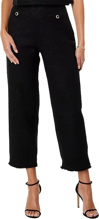Ted Baker Katyyt Straight Leg Trousers with Welt Pockets Women's Casual Pants Black : 4 (US 10), Polyamide/Polyester/Wool