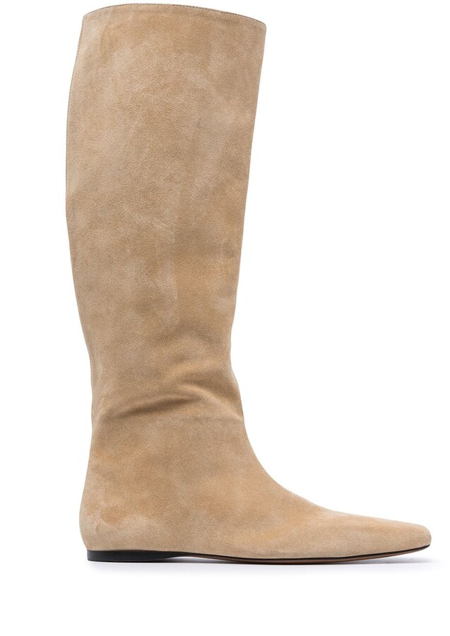 Flat Slouch Boots | Shop the world's largest collection of fashion |  ShopStyle UK
