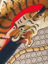 Thumbnail for your product : Gucci GG Supreme tiger scarf