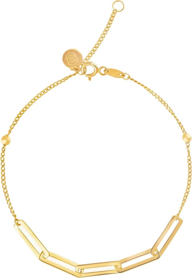 Runda Jewelry Runda Nested Loop 10K Real Gold Bracelet Dainty & Minimalist 10K Solid Gold