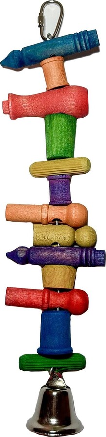 YML PT11 Wooden Colorful Parrot Toy