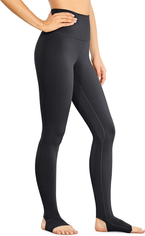 CRZ YOGA Naked Feeling Women's High Waisted Leggings Stirrup Extra Long