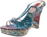 Thumbnail for your product : Missoni Patent Leather Wedge Sandals