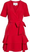 Thumbnail for your product : Charles Henry Ruffle Tiered Wrap Dress