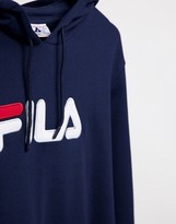 Thumbnail for your product : Fila large chest logo oversized hoodie in navy exclusive to ASOS
