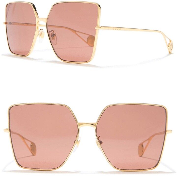 Gucci 61mm Butterfly Sunglasses - ShopStyle