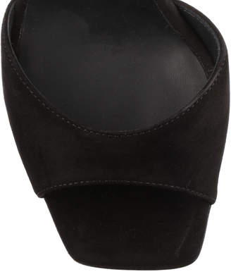 Giuseppe Zanotti Black suede metallic heel sandal