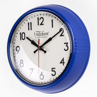 The Well Appointed House Telechron Metal Wall Clock in Blue