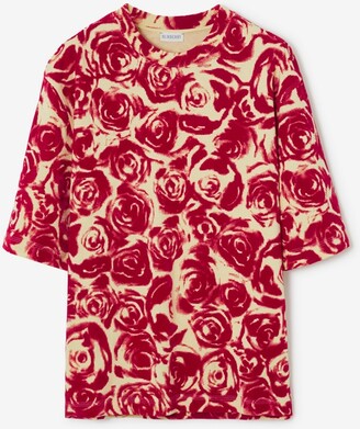 Burberry Rose Cotton T-shirt Size: M