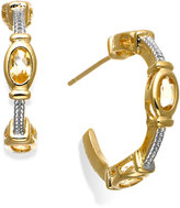 Thumbnail for your product : Victoria Townsend Citrine Cable C-Shaped Hoop Earrings in 18k Gold over Sterling Silver (1-1/3 ct. t.w.)