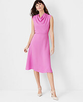 Thumbnail for your product : Ann Taylor Mock Neck Midi Flare Dress