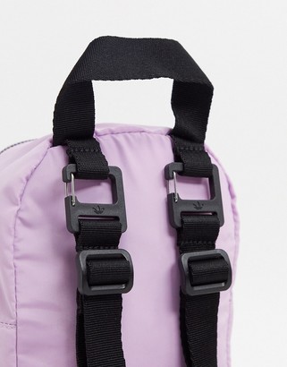 adidas trefoil logo mini backpack in lilac