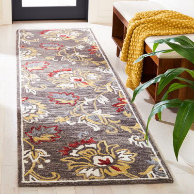 Windon Hand Tufted 0.8 Wool 0.2 Cotton Floral Rug