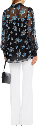 Diane von Furstenberg Heidi floral-print burnout silk-chiffon blouse