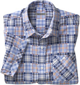 Thumbnail for your product : Johnston & Murphy Slim Fit Madras Camp Shirt