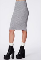 Thumbnail for your product : Missguided Abbigail Melange Midi Skirt