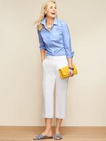 Thumbnail for your product : Talbots Chelsea Wide-Leg Crop-Classic Linen/White
