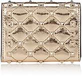 Thumbnail for your product : Valentino Garavani Women's Rockstud Spike Leather Folding Card Case - Gold